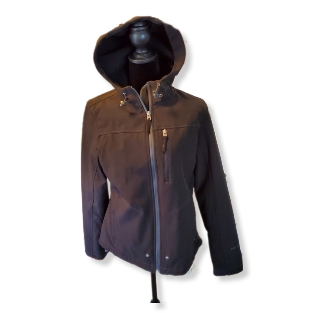 Free Country Black Hooded Jacket Sz S